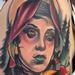 Tattoos - traditional color little red riding hood tattoo with roses Art Junkies Tattoos, Gary Dunn - 90019